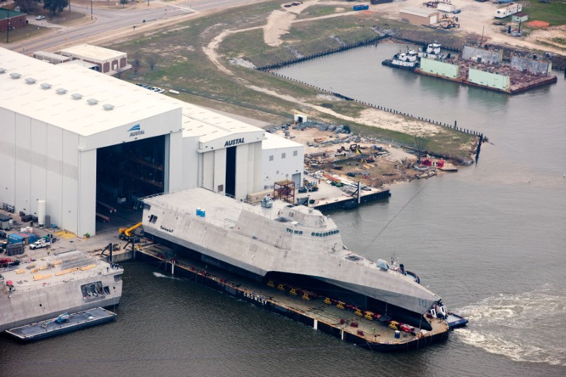 Shipbuilder Austal rides military spending wave, shares defy market slump