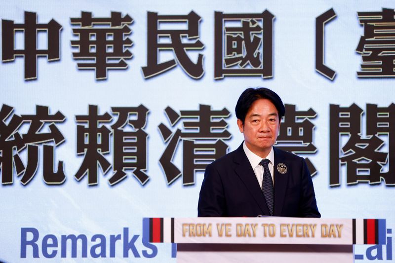 Taiwan president pledges peace with China but says island must strengthen defences
